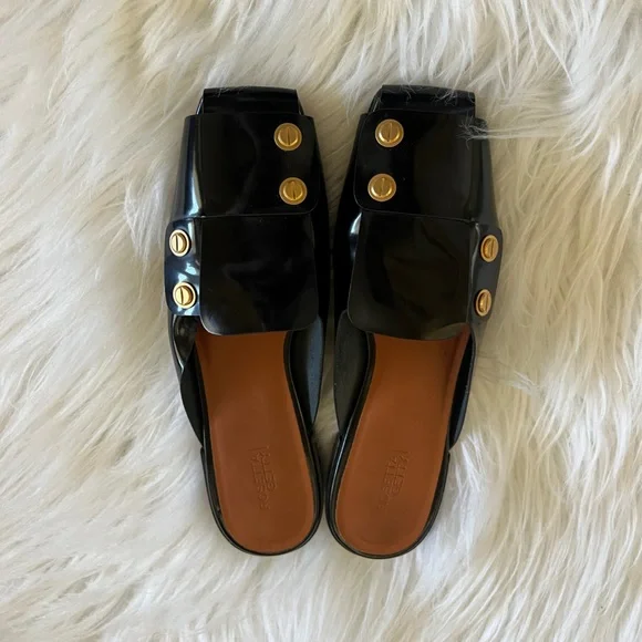 Rosetta Getty Black Leather Mules